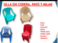 Silla sin codera, Pavo y Milan - Pangea Muebles